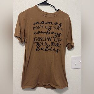 Brown Graphic Distressed T-Shirt
